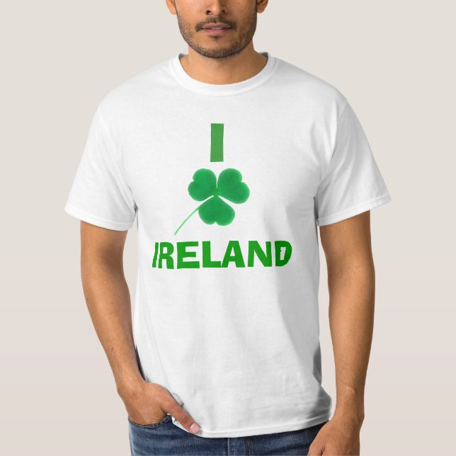 I Love Shamrock Ireland T Shirt (Front)