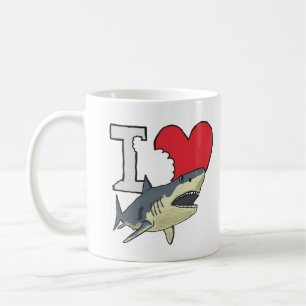 I Love Sharks Coffee Mug