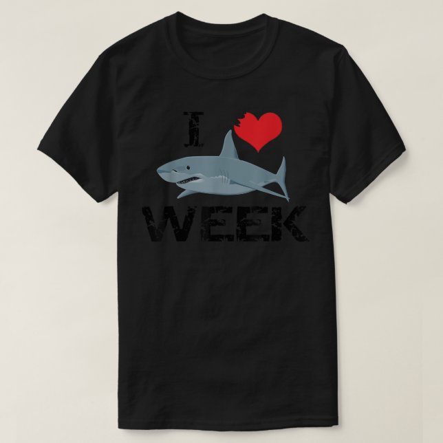 I Love Sharks , Shark Fan Gift T-Shirt (Design Front)