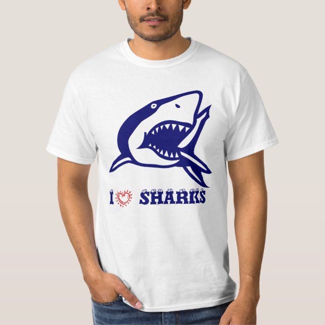 I Love Sharks T-Shirt (Front)