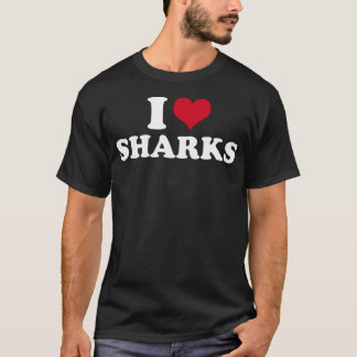 I Love Sharks  T-Shirt