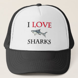 I Love Sharks Trucker Hat