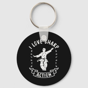 I Love Sharp Action Martial Arts Karate Fighter En Key Ring