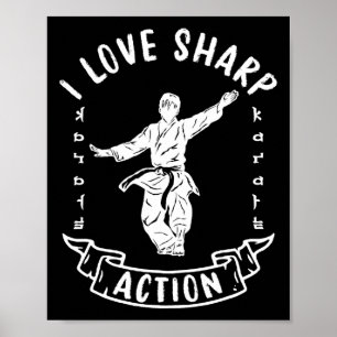 I Love Sharp Action Martial Arts Karate Fighter En Poster