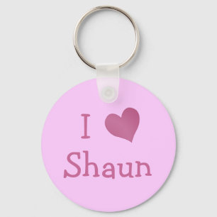 I Love Shaun Key Ring