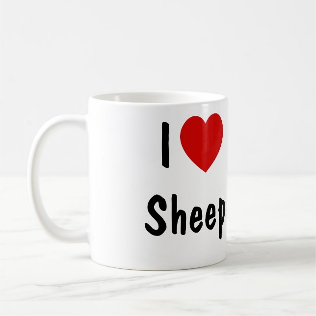 I Love Sheep Coffee Mug (Left)