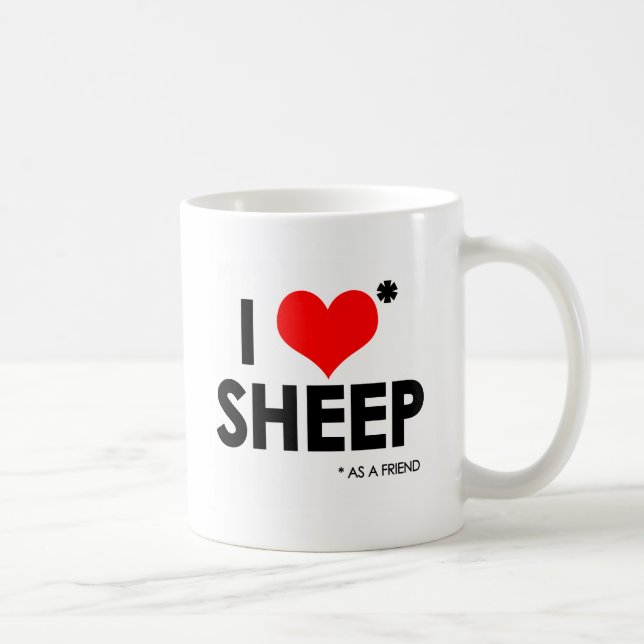 I Love * Sheep Coffee Mug (Right)