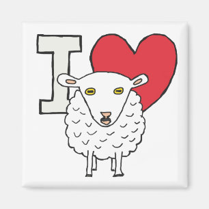 I Love Sheep Magnet
