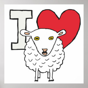 I Love Sheep Poster
