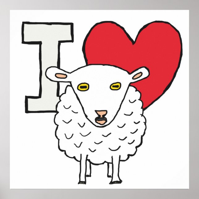 I Love Sheep Poster (Front)