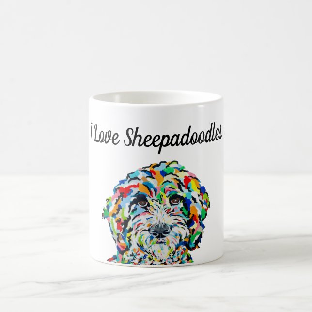 I Love Sheepadoodles 11 oz. Mug (Center)