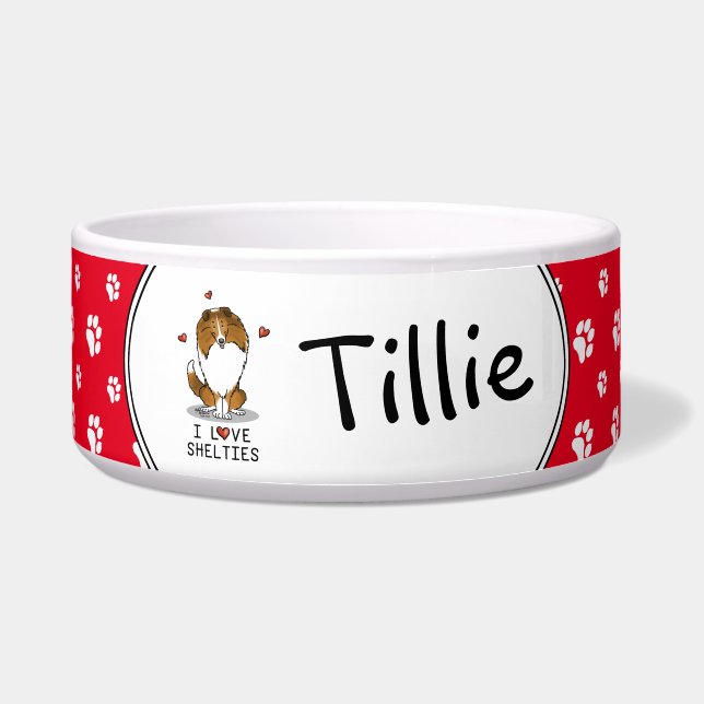 I Love Shelties (sable 2) Shetland Sheepdogs Cute (Front)