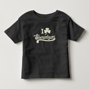 I Love Shenanigans Clover Shamrock St Patrick's Toddler T-Shirt