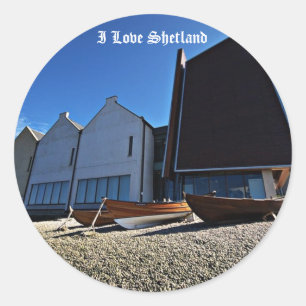 I Love Shetland Classic Round Sticker