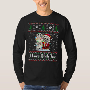 I Love Shih Tzu Merry Christmas Dog T-Shirt