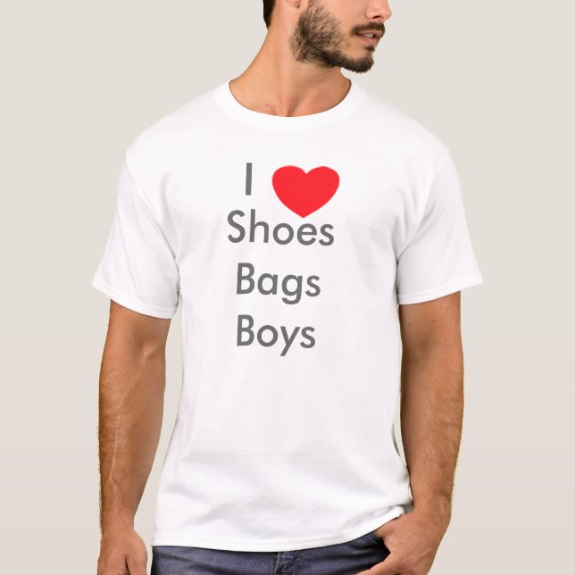 I love shoes bags boys T-Shirt (Front)