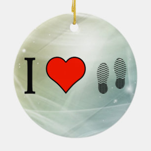 I Love Shoes Ceramic Tree Decoration