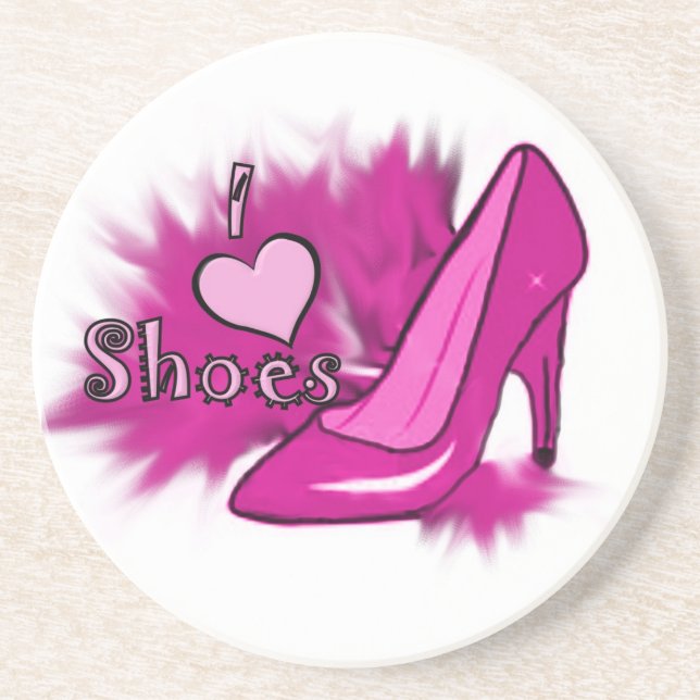 I Love Shoes Coaster (Front)