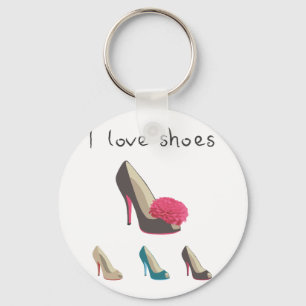 I love shoes key ring