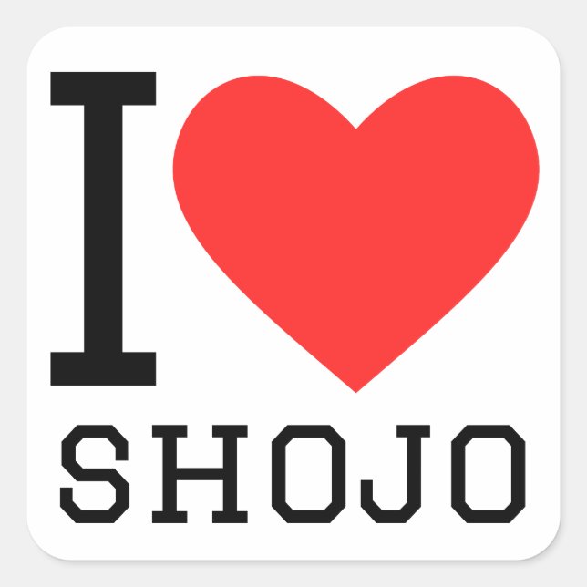 I love shojo square sticker (Front)
