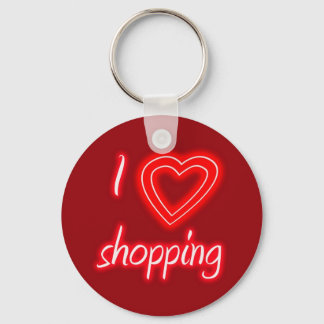 I Love Shopping Key Chain