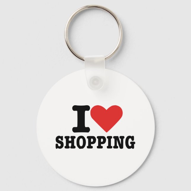 I love shopping key ring (Front)