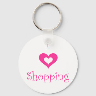 I Love Shopping Keychain