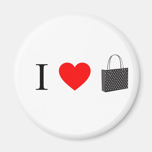 I Love Shopping Magnet (Front)