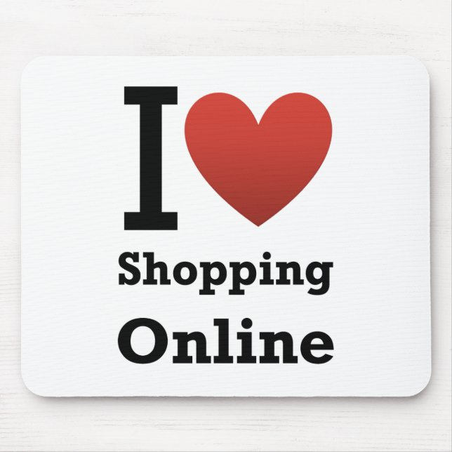 i love shopping online mouse pad (Front)