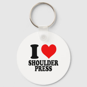 I Love Shoulder Press Key Ring