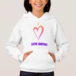 I Love Show Jumping - Kids Pullover Hoodie