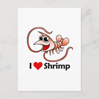 I Love Shrimp Postcard