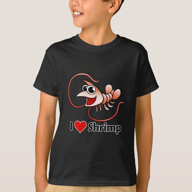 I Love Shrimp T-Shirt (Front)