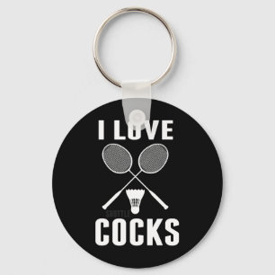 I Love Shuttles Funny Badminton Dad  Key Ring