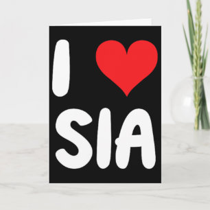 I Love Sia - Heart Card