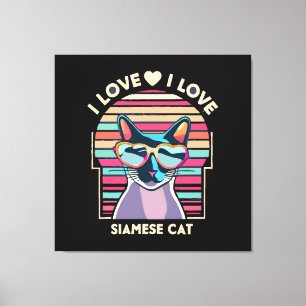 I love Siamese cat Canvas Print