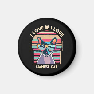 I love Siamese cat Magnet