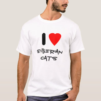 I Love Siberian Cats T-Shirt