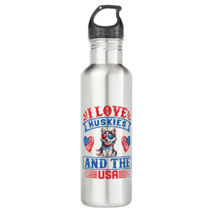 I love Siberian Huskies and the USA 710 Ml Water Bottle