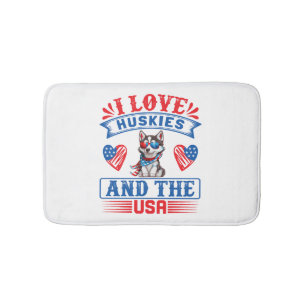 I love Siberian Huskies and the USA Bath Mat