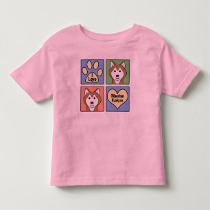 I Love Siberian Huskies Toddler T-Shirt