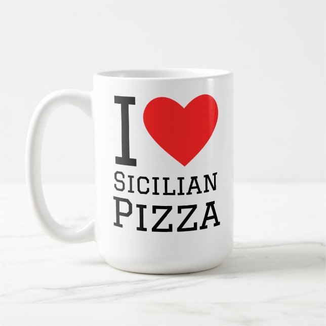 I love Sicilian pizza Coffee Mug (Left)