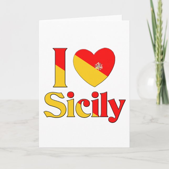 I love Sicily Holiday Card (Front)