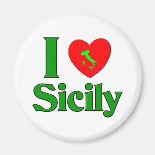 I Love Sicily Italy Magnet