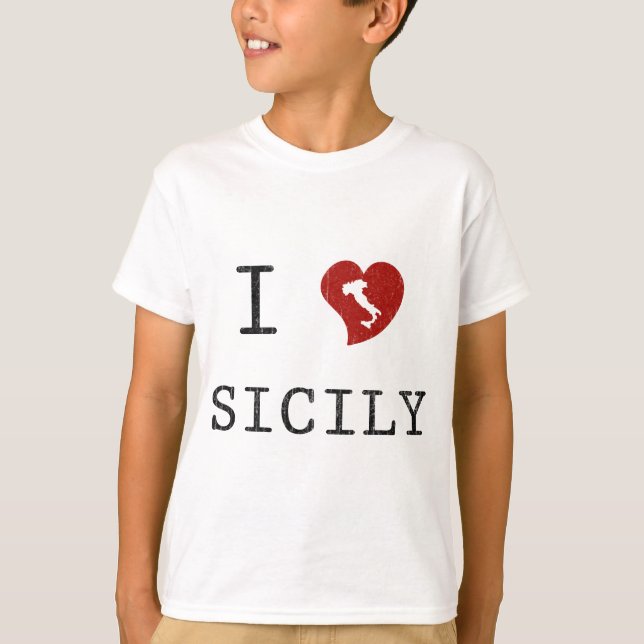I Love Sicily T-Shirt (Front)