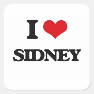 I Love Sidney Square Sticker