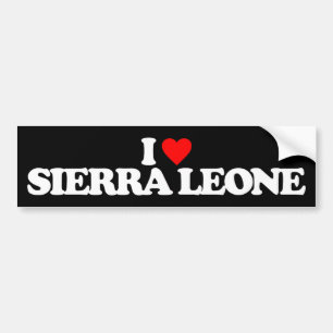 I LOVE SIERRA LEONE BUMPER STICKER