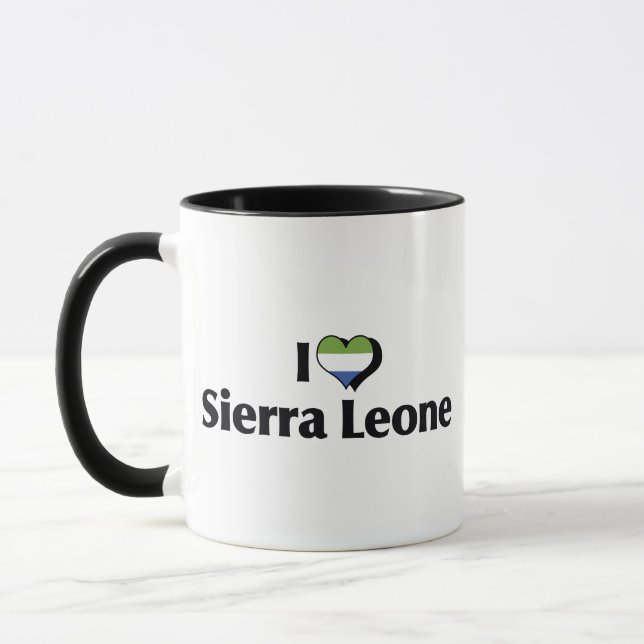 I Love Sierra Leone Flag Mug (Left)