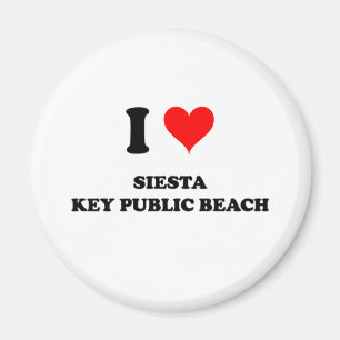 I Love Siesta Key Public Beach Florida Magnet