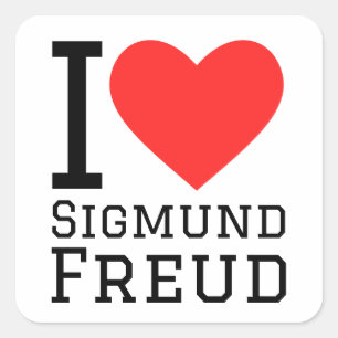 I love Sigmund freud Square Sticker